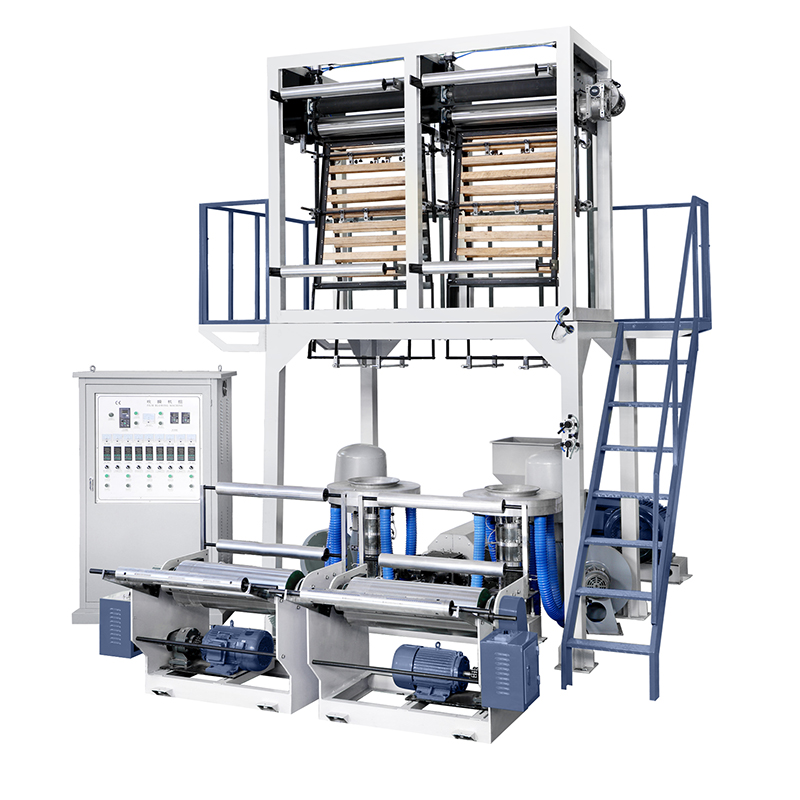 Machine de soufflage de film à double matrice monocouche